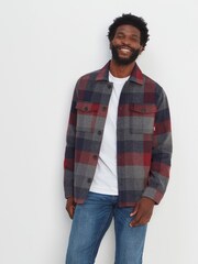 Tog 24 Dark Indigo Blue Check Foxton Shacket - Image 2 of 10