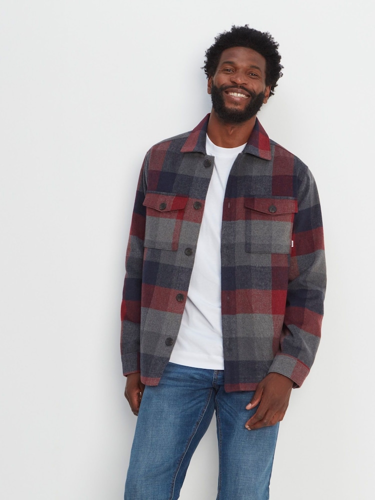 Tog 24 Dark Indigo Blue Check Foxton Shacket - Image 2 of 10 Tog 24 Dark Indigo Blue Check Foxton Shacket - Image 2 of 10