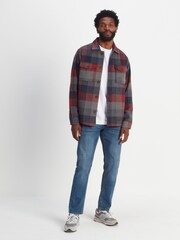 Tog 24 Dark Indigo Blue Check Foxton Shacket - Image 4 of 10
