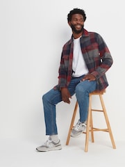 Tog 24 Dark Indigo Blue Check Foxton Shacket - Image 5 of 10