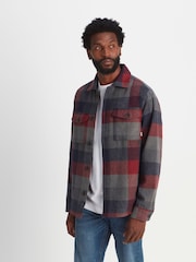 Tog 24 Dark Indigo Blue Check Foxton Shacket - Image 7 of 10