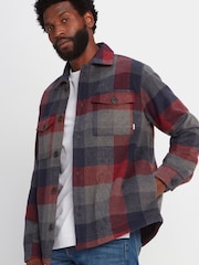 Tog 24 Dark Indigo Blue Check Foxton Shacket - Image 8 of 10