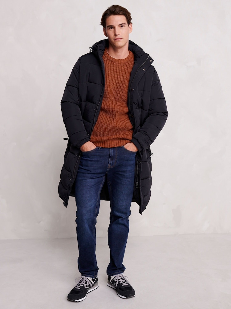Tog 24 Black Langrick Long Padded Coat Jacket - Image 1 of 12