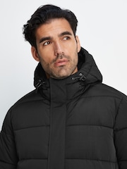 Tog 24 Black Langrick Long Padded Coat Jacket - Image 10 of 12