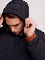Tog 24 Black Langrick Long Padded Coat Jacket - Image 4 of 12