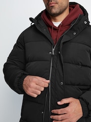 Tog 24 Black Langrick Long Padded Coat Jacket - Image 8 of 12