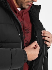 Tog 24 Black Langrick Long Padded Coat Jacket - Image 9 of 12