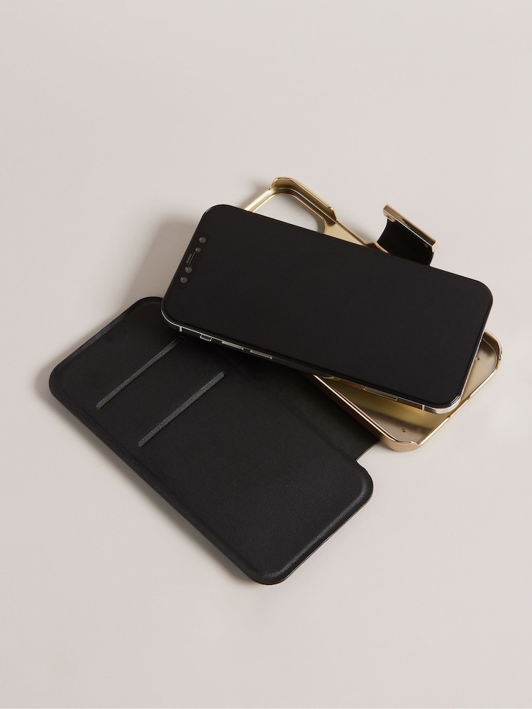 Ted Baker Black Khailia Croc Effect Iphone 12/12 Pro Card Slot Case - Image 2 of 4