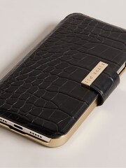Ted Baker Black Khailia Croc Effect Iphone 12/12 Pro Card Slot Case - Image 3 of 4
