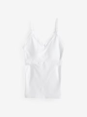 White Maternity Nursing Lace Trim Vest Top - Image 5 of 7