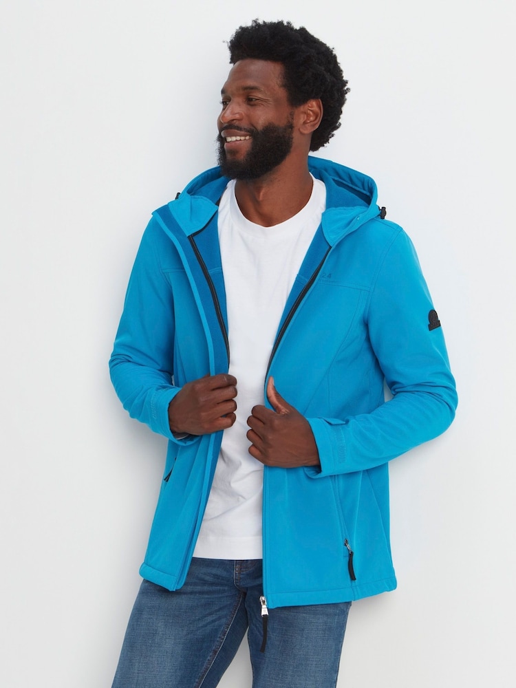 Blau/Weiß - Tog 24 Feizor Softshell-Kapuzenjacke, wasserdicht - Bild 1 von 9