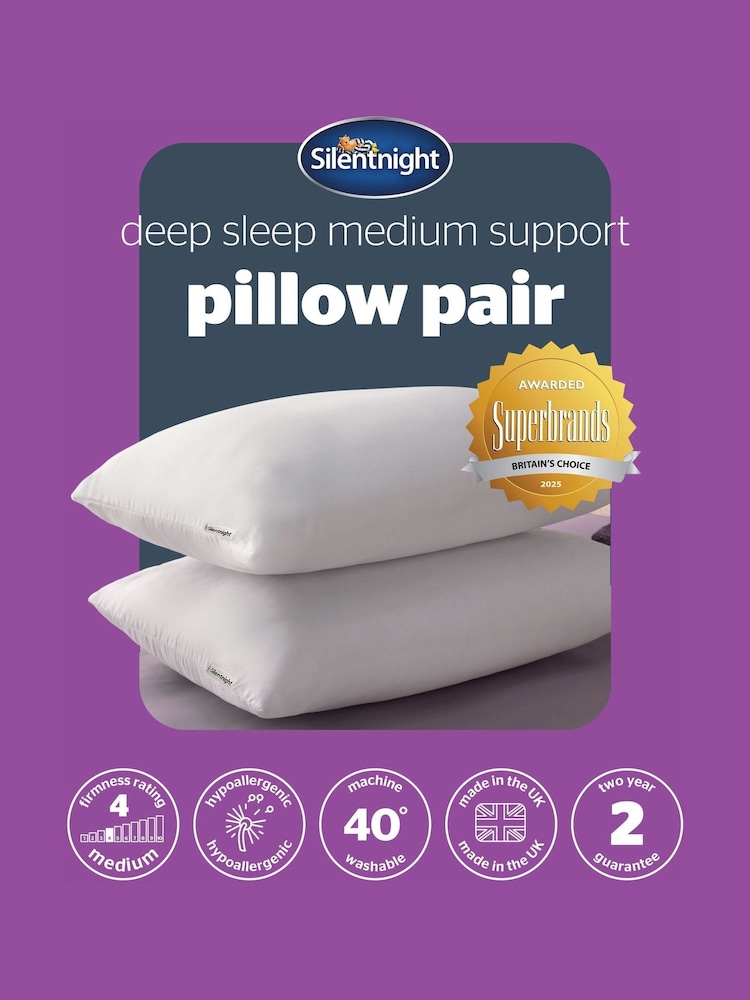 Silentnight 2 Pack Deep Sleep Pillows - Image 10 of 10 Silentnight 2 Pack Deep Sleep Pillows - Image 10 of 10