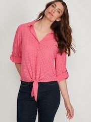 M&Co Pink Tie Front Blouse - Image 4 of 5