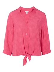 M&Co Pink Tie Front Blouse - Image 5 of 5