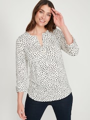 M&co Top mit Dalmatinermuster, Weiss - Bild 4 von 5