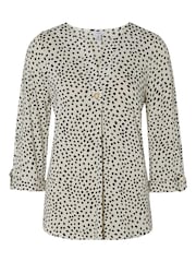 M&co Top mit Dalmatinermuster, Weiss - Bild 5 von 5