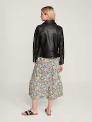M&Co Black Leather Biker Jacket - Image 4 of 5