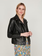 M&Co Black Leather Biker Jacket - Image 5 of 5