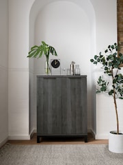 Black Bronx Oak Effect Drinks Cabinet - Image 1 of 10