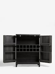 Black Bronx Oak Effect Drinks Cabinet - Image 5 of 10