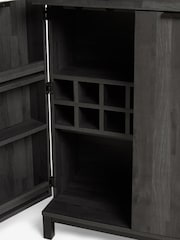 Black Bronx Oak Effect Drinks Cabinet - Image 8 of 10