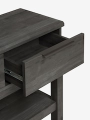 Black Bronx Oak Effect Slim Console - Image 3 of 9