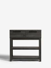 Black Bronx Oak Effect Slim Console - Image 6 of 9