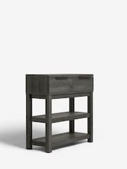 Black Bronx Oak Effect Slim Console - Image 8 of 9