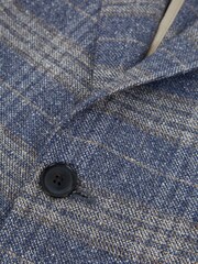 Reiss Airforce Blue Bloomsbury Wool-Silk Blend Slim Fit Blazer - Image 10 of 11