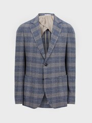 Reiss Airforce Blue Bloomsbury Wool-Silk Blend Slim Fit Blazer - Image 2 of 11