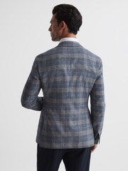 Reiss Airforce Blue Bloomsbury Wool-Silk Blend Slim Fit Blazer - Image 5 of 11