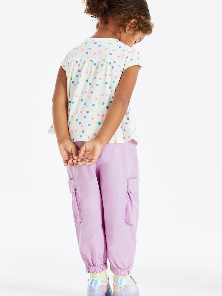Purple Cargo Pocket Trousers (3mths-7yrs) - Image 2 of 6 Purple Cargo Pocket Trousers (3mths-7yrs) - Image 2 of 6