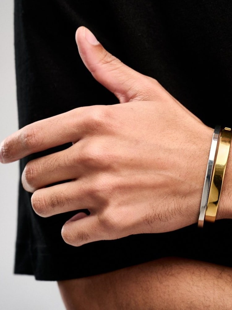 Orelia & Joe Simple Metal Cuff Bracelet - Image 2 of 2