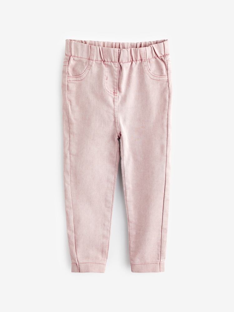 Pink/Blue 2 Pack Elasticated Waist Jeggings (3mths-7yrs) - Image 2 of 4