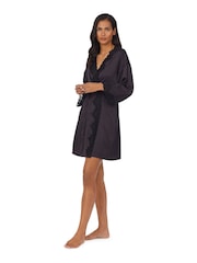 Lauren Ralph Lauren Satin Lace Kimono Robe Dressing Gown - Image 3 of 3