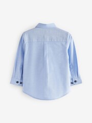 Blue Long Sleeve Trimmed Oxford Shirt (3mths-7yrs) - Image 5 of 7