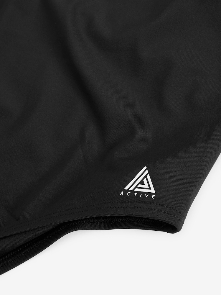 Black Essential High Neck Shaping Swimsuit - Image 6 of 6