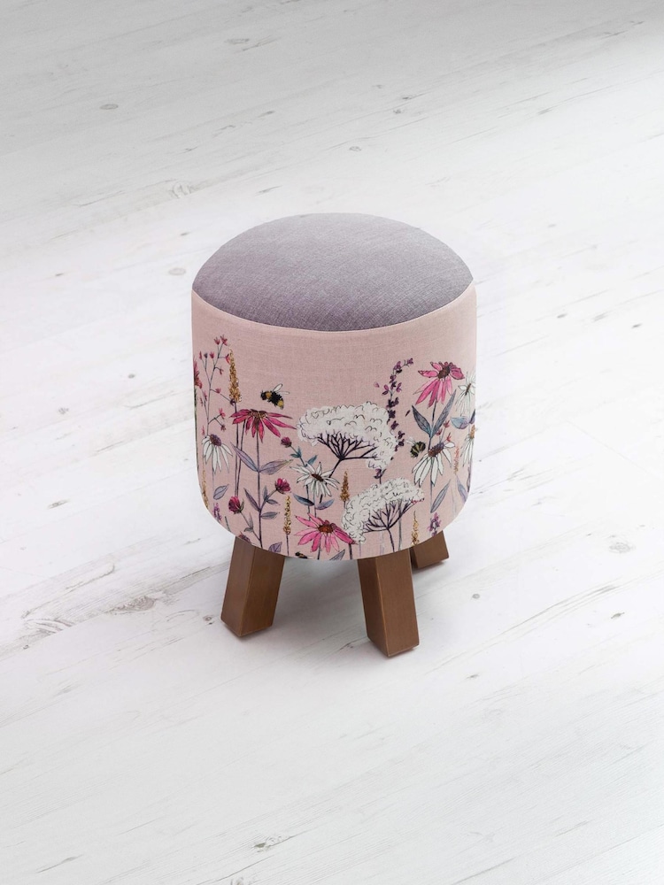 Voyage Blush Pink Monty Hermione Footstool - Image 3 of 3