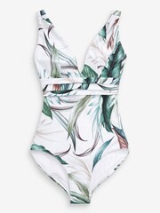 Green Leaf Plunge Tummy Control Swimsuit - Image 5 of 5