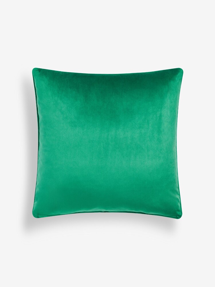 Bright Green 59 x 59cm Matte Velvet Cushion - Image 5 of 5