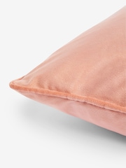 Peach Pink 59 x 59cm Matte Velvet Cushion - Image 3 of 6