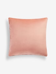 Peach Pink 59 x 59cm Matte Velvet Cushion - Image 4 of 6