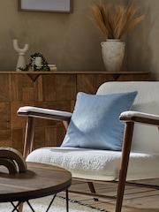 Blue 43 x 43cm Matte Velvet Cushion - Image 1 of 5