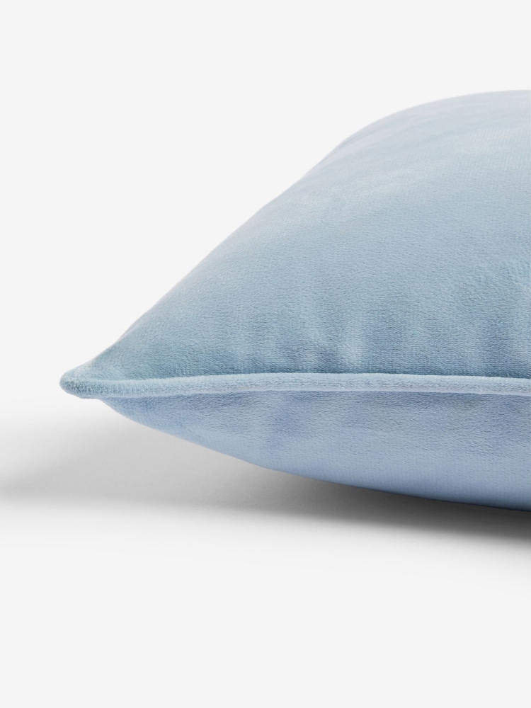 Blue 43 x 43cm Matte Velvet Cushion - Image 5 of 5