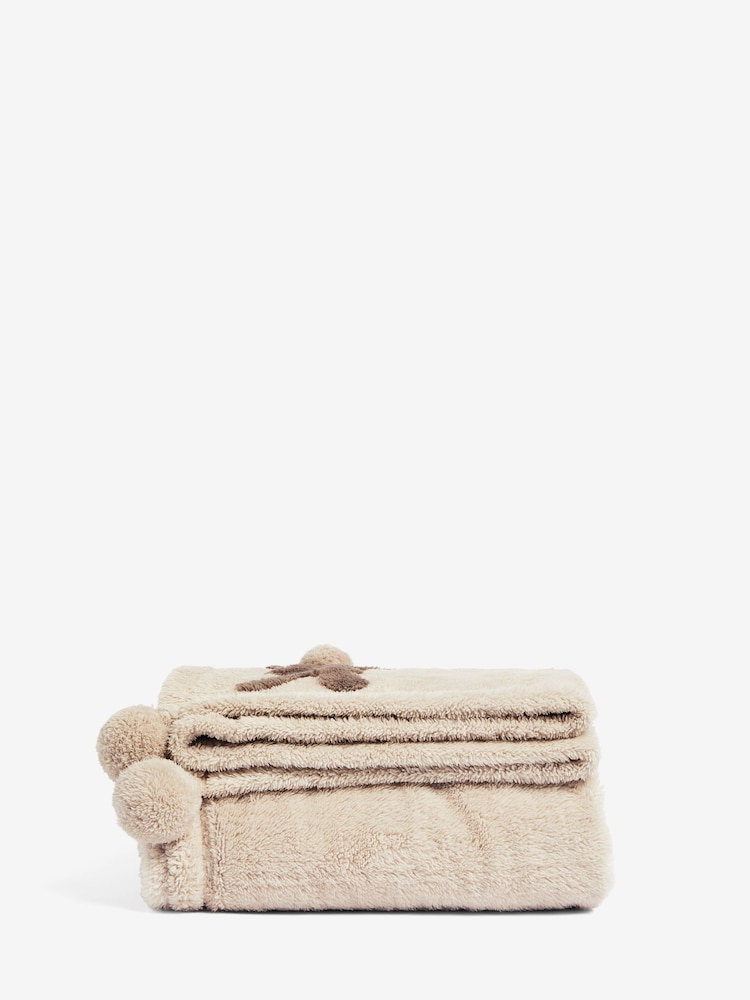 Neutral Base Cosy Bunny Appliqué Throw - Image 5 of 5
