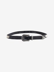 Black Feather Western Style Belt - Image 1 of 2