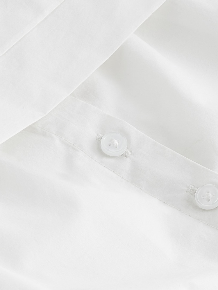 White Bandeau 100% Cotton Poplin Top - Image 6 of 6
