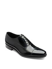 Loake Smith Black Polished Oxford Toe Cap Shoes - Image 2 of 3