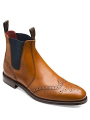 Loake Hoskins Calf Leather Brogue Dealer Boots - Image 2 of 3