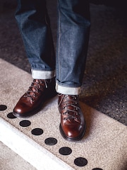 Loake Hiker Red Oxblood Grain Hiking Boots - Image 1 of 4